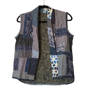 Handmade Patchwork Denim Vest